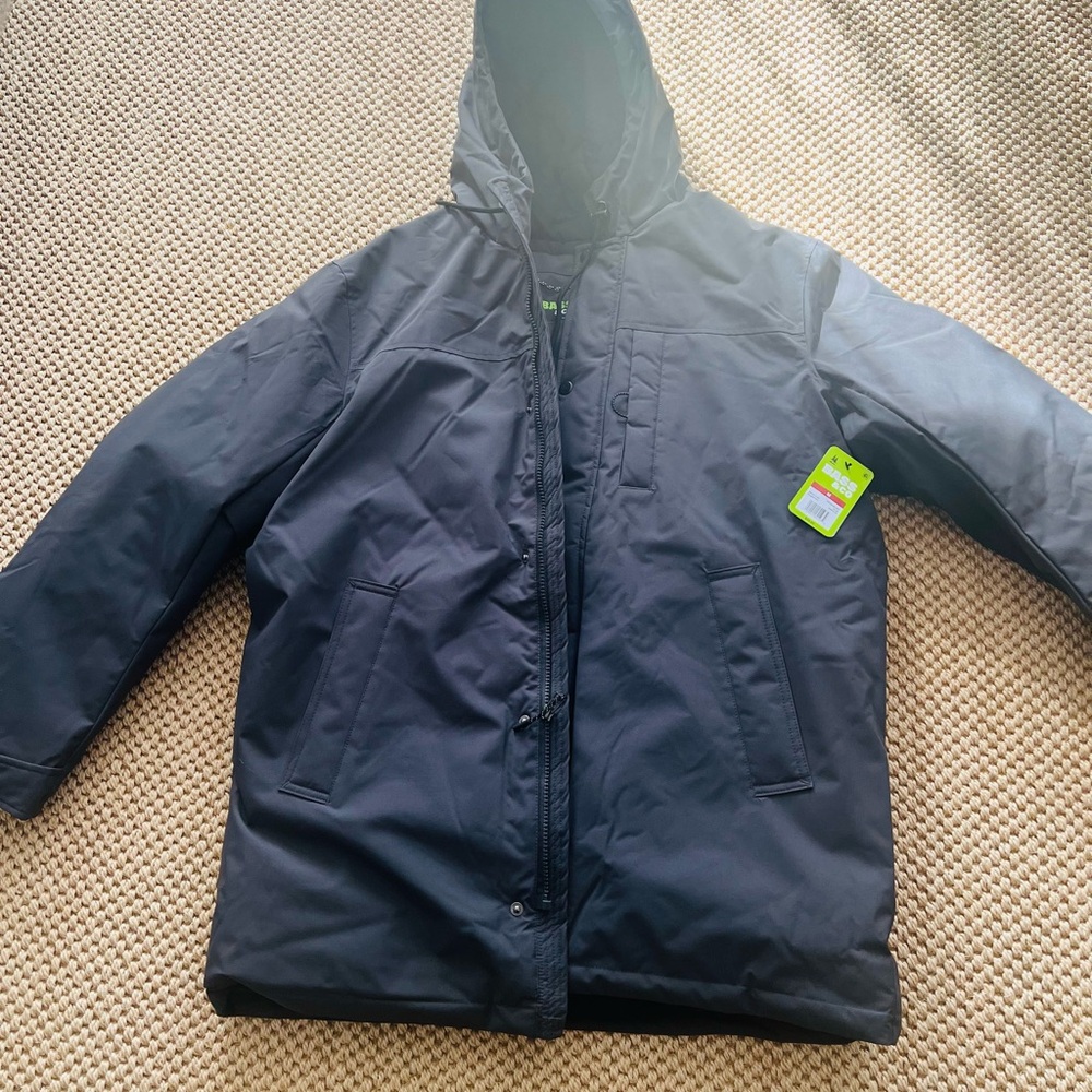 Navy Hooded Winter Coat